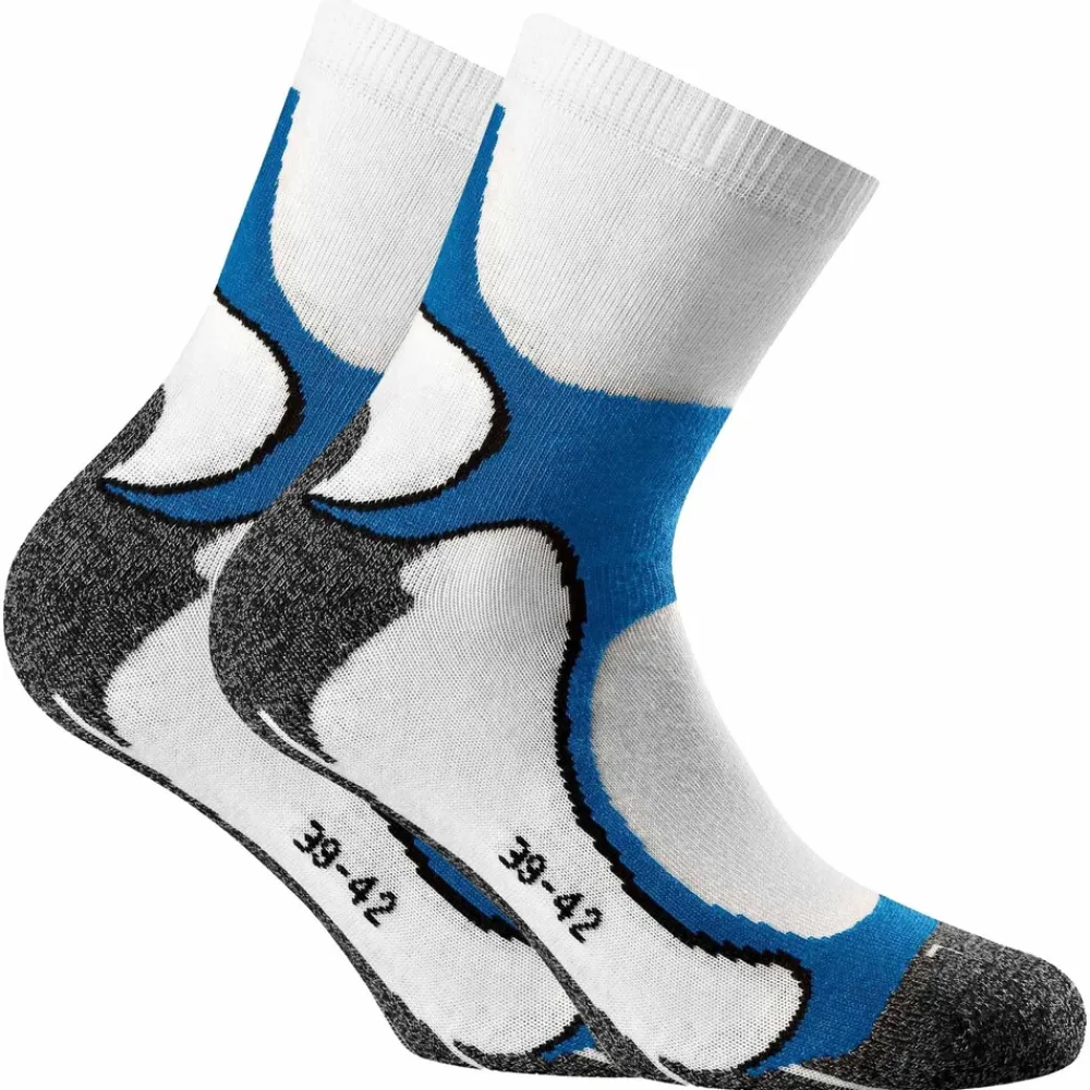 Rohner basic Running Quarter 2-er pack Unisex Socken Weiß/Blau Discount