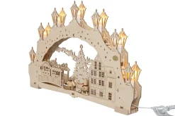 Saico 3D-Lichterbogen, 7-flammige LED Beleuchtung, "Weihnachtsbaum" mit Figur und Timerfunktion am Trafo, versch. Varianten Clearance