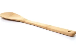 Salatbesteck -C12, Besteck Küchenzubehör Servierbesteck Gabel Löffel 2-teilig, Bambus 1x6x30cm ^ MCW Best