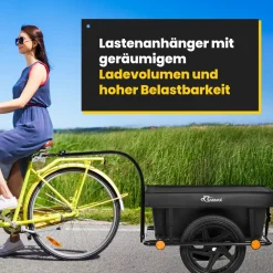 SAMAX Lastenanhänger / Fahrradanhänger 90 Liter / 80 Kg mit Kupplung - Mountain New