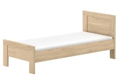 vipack SAM Einzelbett 90 x 200 cm Liegefläche, ohne Lattenrost, Ausf. Eiche Melamin Dekor Clearance