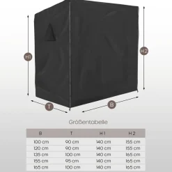 Sanzaro Strandkorb Abdeckung 600D Oxford Strandkorbhülle winterfest |  135 x 100 x 165cm (BxTxH) Hot
