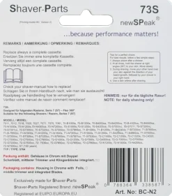 Scherkopf kompatibel mit Braun 73S (53S) Ersatzscherkopf ^ Scanpart Hot