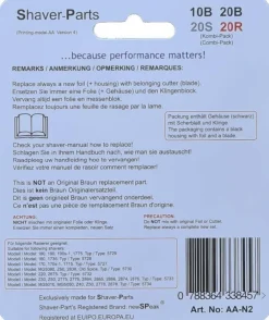 Scherkopf kompatibel mit Braun 11B Ersatzscherkopf (Passend für Serie 1: 130, 130s-1, 140, 150, 150s-1, 815, 835, (Type: 5683, 5684, 5685)) (Produkt aktuell ausverkauft) ^ Scanpart New
