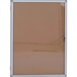 Schaukasten -Q51, Memoboard Pinnwand mit Korkoberfläche, Aluminium abschließbar inkl. Zubehör 95x68x7cm ^ MCW Hot