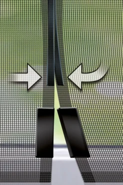 Fliegengitter-Magnetvorhang, 90 x 210 cm, anthrazit ^ Schellenberg Best