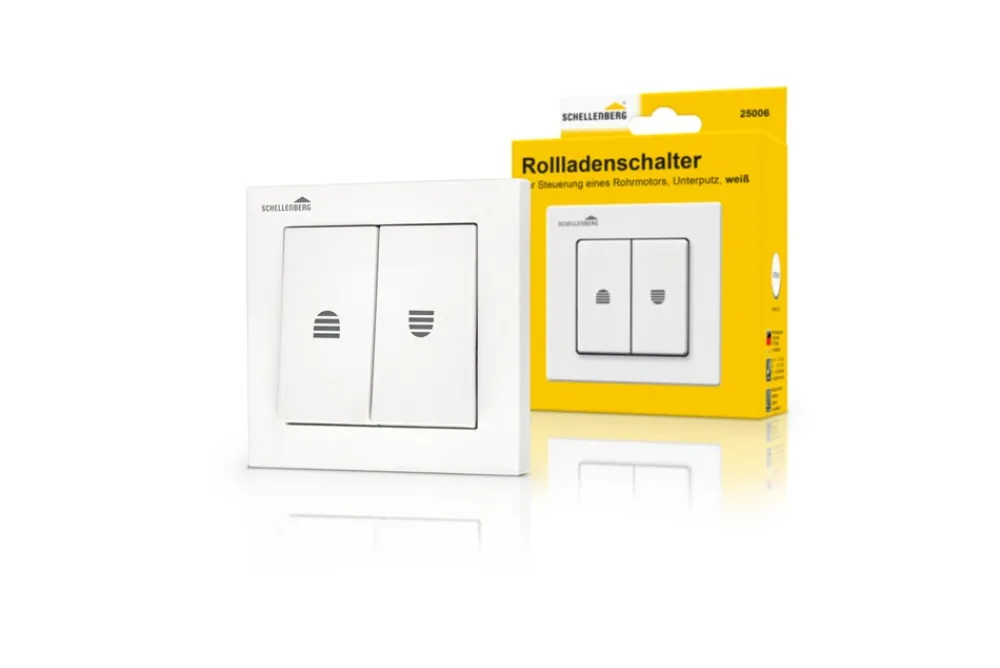 Schellenberg Rolladenschalter mit Rastfunktion Unterputz weiß New