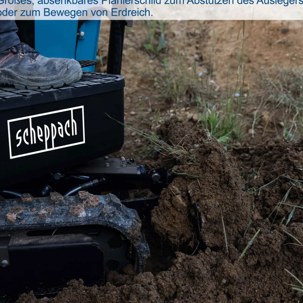 Mini-Bagger EXC815 inkl. umfangreichen Zubehör ^ Scheppach Discount