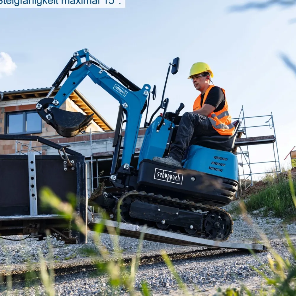 Mini-Bagger EXC815 inkl. umfangreichen Zubehör ^ Scheppach Discount