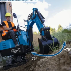 Mini-Bagger EXC815 inkl. umfangreichen Zubehör ^ Scheppach Discount