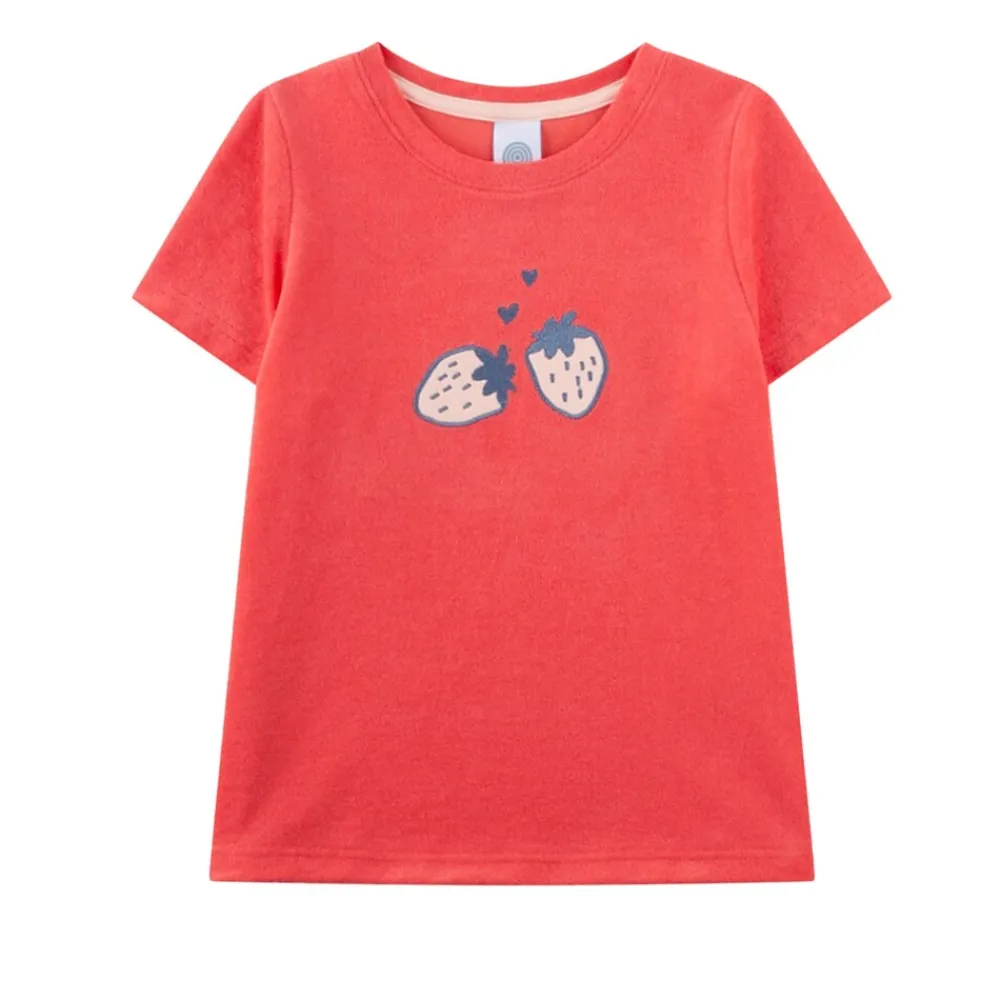 Schlafanzug Erdbeeren Pyjama Kids Mädchen Pyjama ^ Sanetta