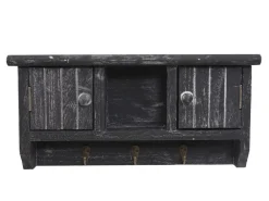 MCW Schlüsselbrett -A48, Schlüsselkasten Schlüsselboard mit Türen, Massiv-Holz MVG-zertifiziert ~ shabby grau Outlet