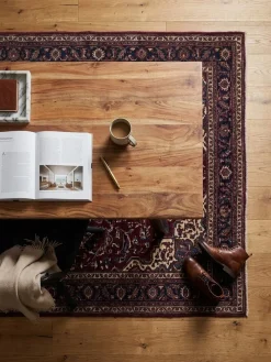 Schreibtisch Massivholz Baumkante mit U-Gestell, Akazie cm ^ KADIMA DESIGN Best