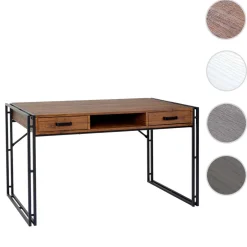 Schreibtisch -A27, Bürotisch Computertisch, 122x70cm 3D-Struktur ~ Wildeiche-Optik ^ MCW New