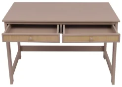 Schreibtisch -O36, Bürotisch Laptoptisch Arbeitstisch, Schublade 78x110x60cm Holz ~ helltaupe ^ MCW Sale