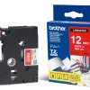 Brother Schriftband TZe-435 (lam.) Weiß auf Rot BxL 12mm x 8m Outlet
