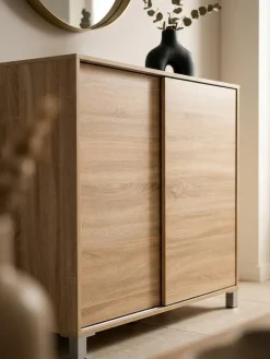 KADIMA DESIGN Schuhschrank Holz für 20 Paar Schuhe mit Ablage, 100x38x108 cm Sonoma Clearance