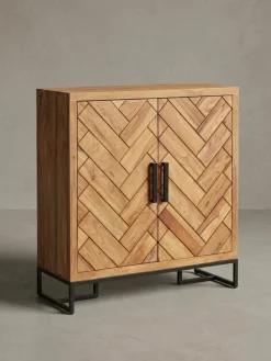 Schuhschrank – Massivholz, 100x105x40 cm, geschlossen, mit Ablage ^ KADIMA DESIGN
