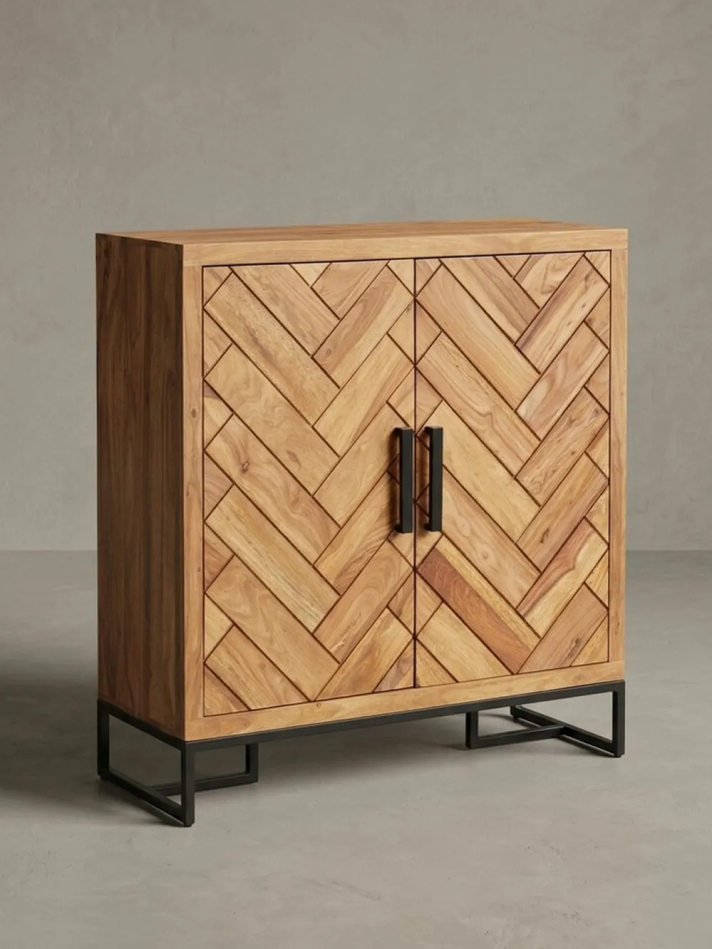 Schuhschrank – Massivholz, 100x105x40 cm, geschlossen, mit Ablage ^ KADIMA DESIGN