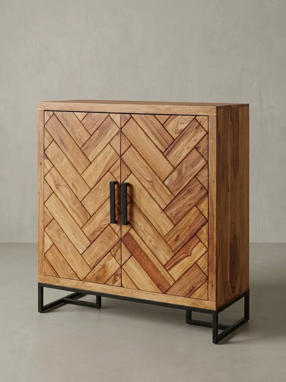 Schuhschrank – Massivholz, 100x105x40 cm, geschlossen, mit Ablage ^ KADIMA DESIGN