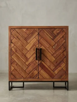 Schuhschrank – Massivholz, 100x105x40 cm, geschlossen, mit Ablage ^ KADIMA DESIGN
