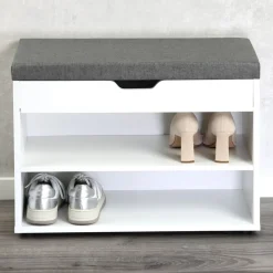Kesper Schuhschrank mit Sitzkissen versch. Ausführungen - Weiß Discount