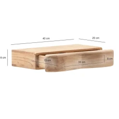 Finebuy Schwebende Nachtkonsole Massiv 40cm Nachttisch Schublade Hängend Nachtschrank Clearance