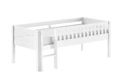 SCOTT Kojen-Spielbett 90 x 200 cm, inkl. Leiter und Rolllattenrost, Kiefer massiv weiß lackiert ^ vipack Hot
