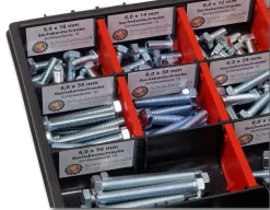 Schraubenbox24 Sechskantschrauben Sortiment M6 // 6mm-60mm 200 tlg Schraubenbox DIN 933/ISO4017 Vollgewindeschrauben Maschinenschrauben Gewindeschrauben Sechskantschrauben Discount