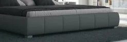Sedex Bett Luna 140x200cm Kunstleder grau