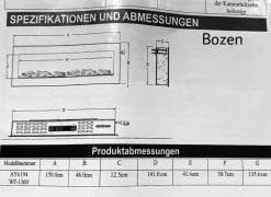 Sedex Elektrokamin Bozen B150 cm Hot