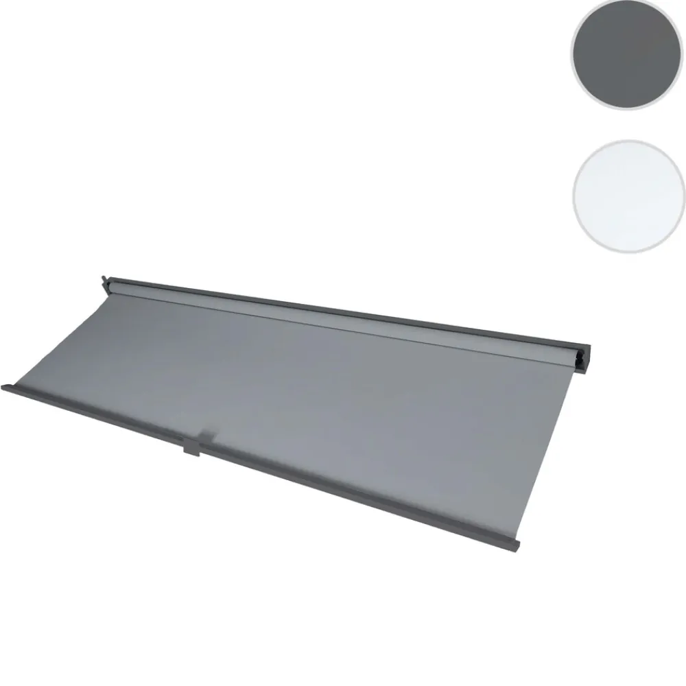 Seitenwand für Pergola -L41, Pavillon Rollo Ersatzseitenwand, Stoff/Textil 3x3,7m ~ anthrazit ^ MCW Outlet