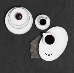 Seltmann Weiden Espressountertassen Lido Black Line ø 12 cm 6er Set weiß Online