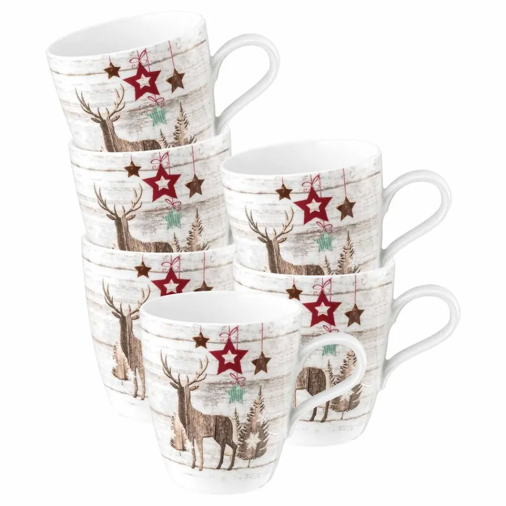 Henkelbecher Life Christmas 400 ml 6er Set ^ Seltmann Weiden Discount