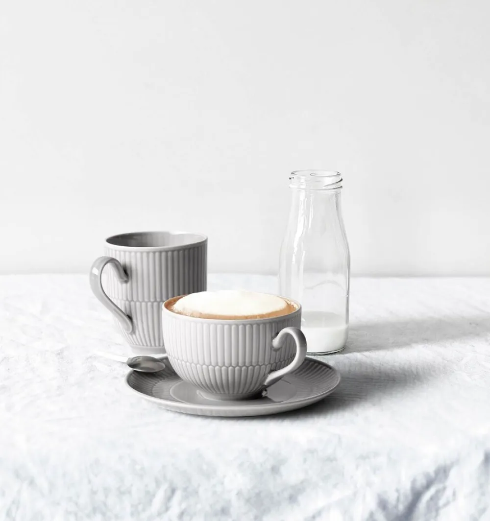 Seltmann Weiden Milchkaffeetassen mit Untertassen Amina 350 ml 6er Set Weiß Discount