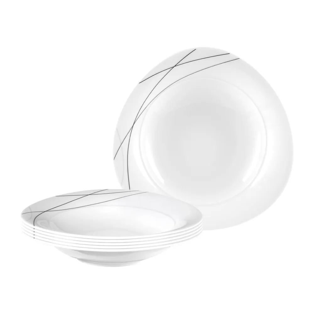 Suppenteller Trio Highline ø 23,6 cm 6er Set ^ Seltmann Weiden