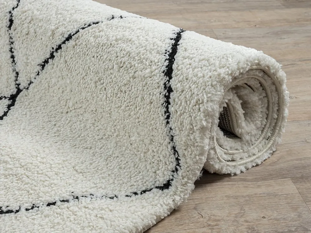 KADIMA DESIGN Shaggy-Teppich Weich -Weiß - ATRIO | Schwarz Clearance