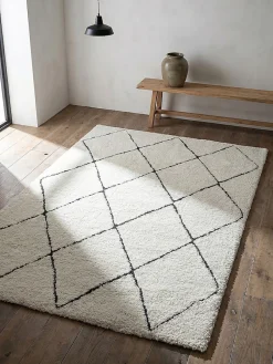 KADIMA DESIGN Shaggy-Teppich Weich -Weiß - ATRIO | Schwarz Clearance