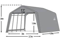 ShelterLogic Garage 370x490x240 cm 18 m² ^ Shelter Logic Best