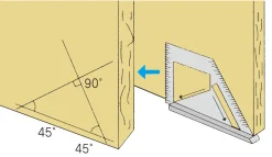 Famex Shinwa 32740 Winkel mit Gehrung 45° und 90° Clearance