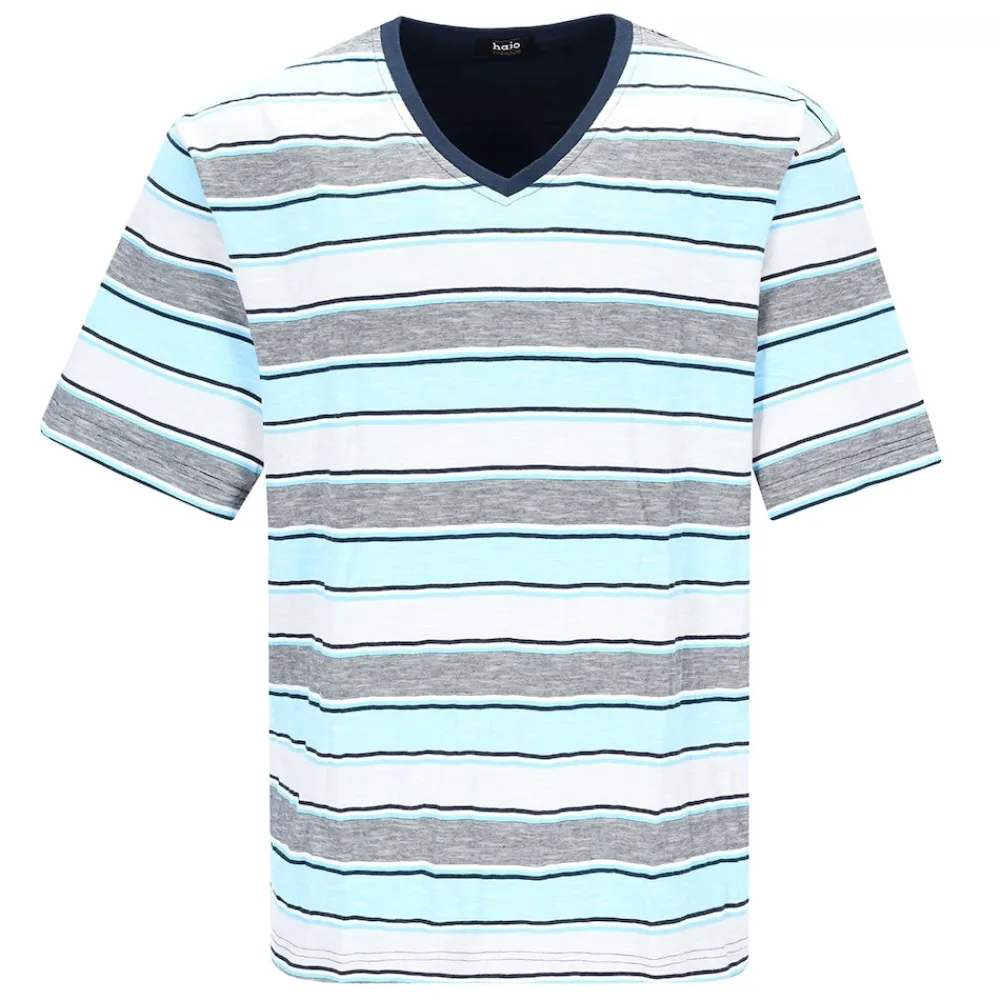 hajo Shorty Preiu Cotton Herren Pyjaa Blau New