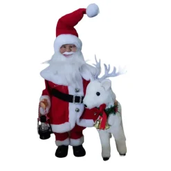 SHX Animierter Weihnachtsmann mit Rentier CD2410 Clearance