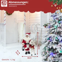 SHX Animierter Weihnachtsmann mit Rentier CD2410 Clearance