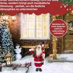 SHX Animierter Weihnachtsmann mit Sack CD2402 Discount