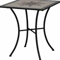 Siena Garden Stella Tisch 64x64x71cm Gestell Stahl Tischplatte Keramik matt-schwarz New
