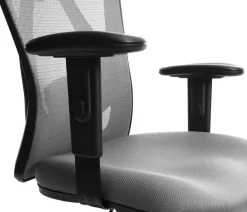 Bürostuhl Schreibtischstuhl, ergonomisch, verstellbare Lordosenstütze, 150kg belastbar ~ ohne Fußstütze, grau ^ SIHOO Best