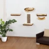 Silvio Design Katzen-Kletterwand 6-teilig beige-braun Discount
