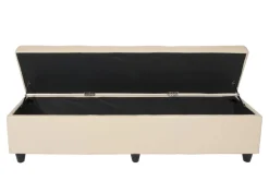 Sitzbank mit Aufbewahrung Arezzo XXL, Leder ~ creme ^ MCW Clearance
