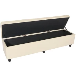 Sitzbank mit Aufbewahrung Arezzo XXL, Leder ~ creme ^ MCW Clearance