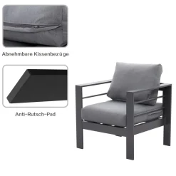 7-Sitzer Lounge-Set aus Polyrattan -versch. Ausführungen ^ MeXo Discount